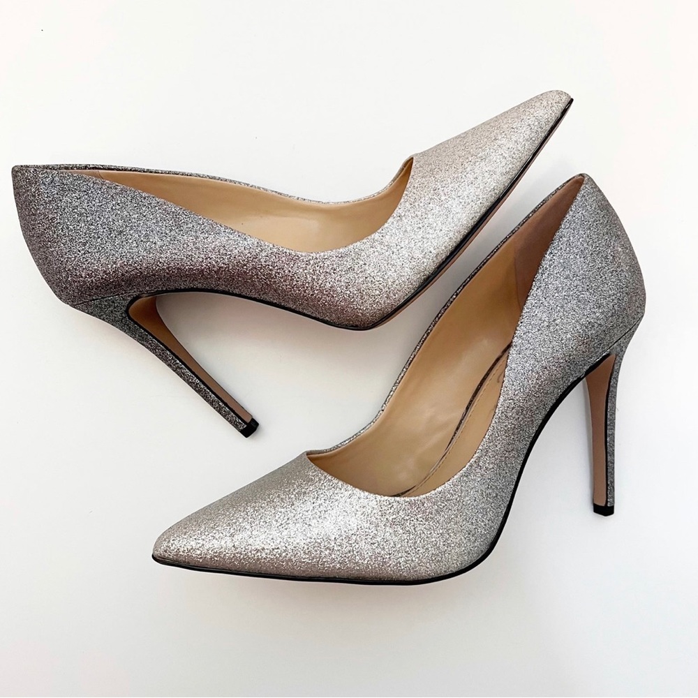 Jessica lSimpson Purla Pump Silver Glitter Ombré